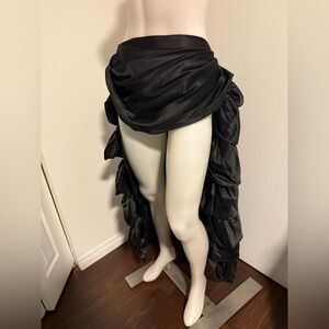 Elegant Black High Low Bustle Skirt